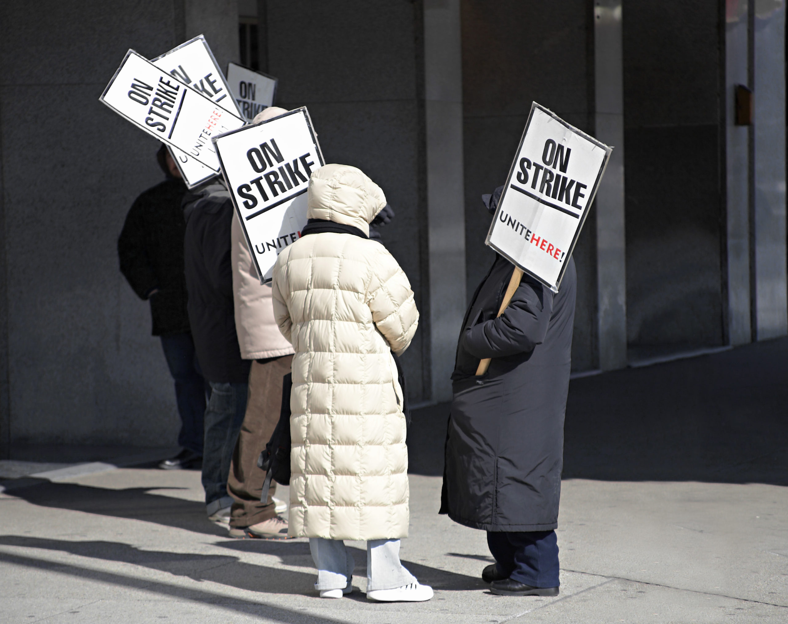 Workers on strike