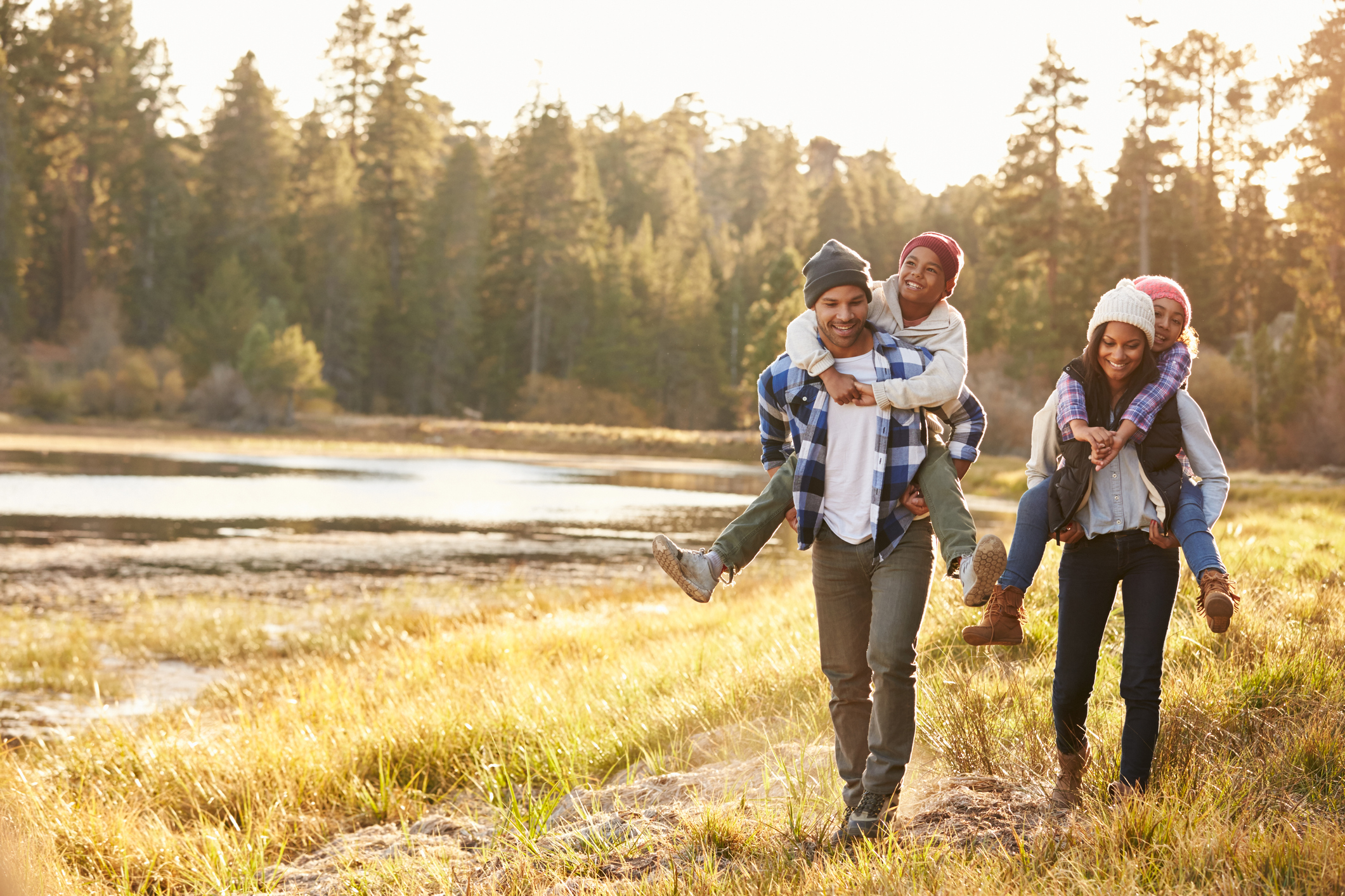 Family on a walk