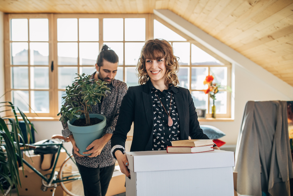 Couple moving into new residence