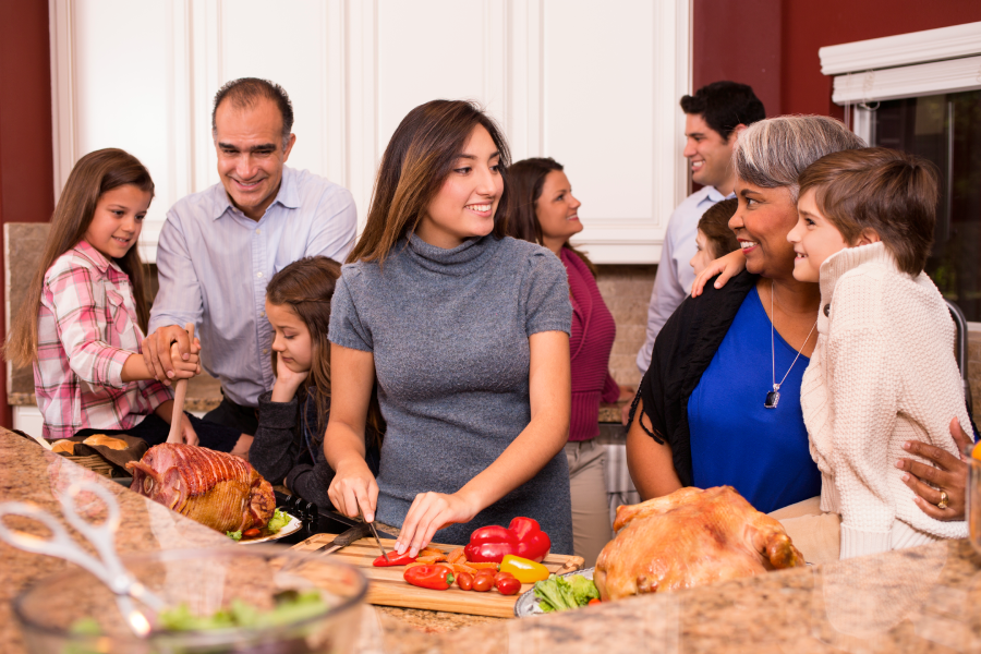 Family dinner gathering