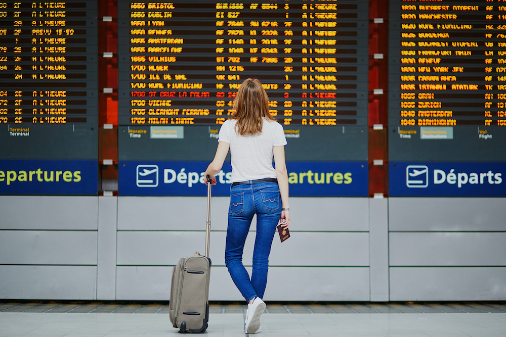 Woman in airport