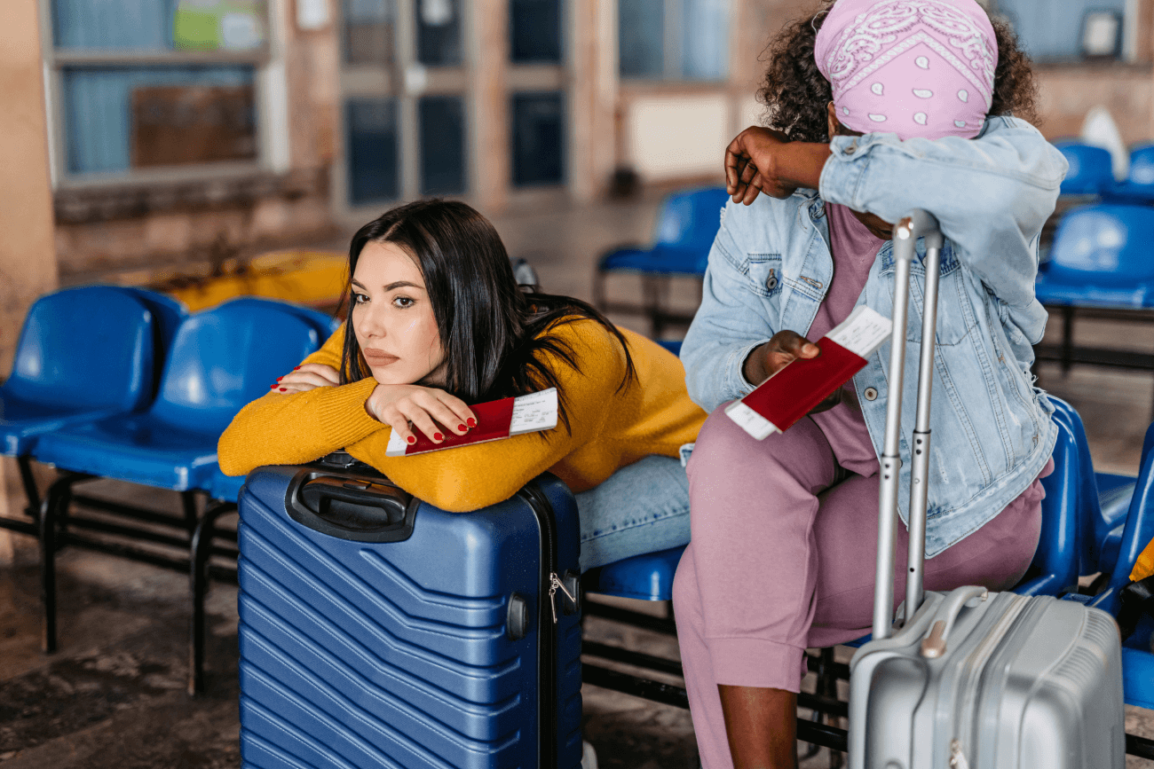 Stranded airport travelers