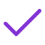 A purple checkmark