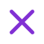 A purple x to signify close