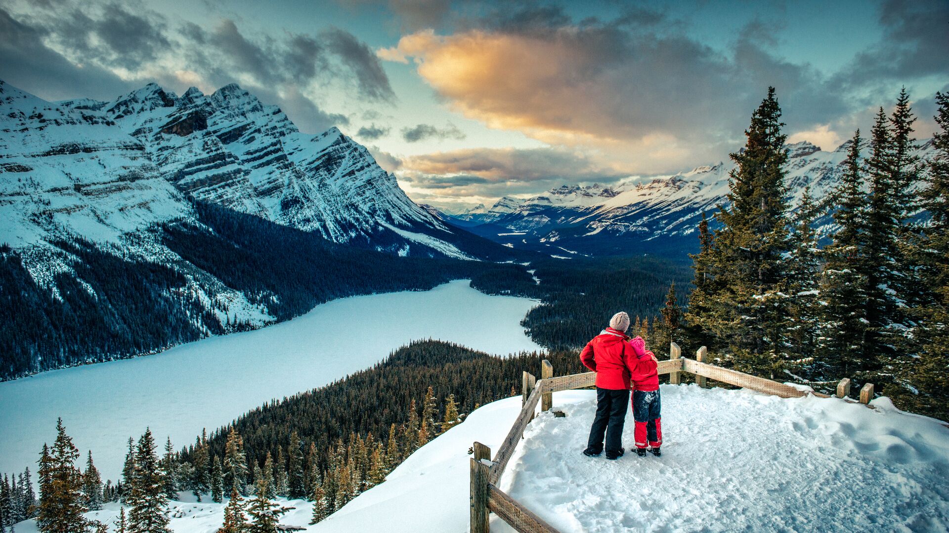 Mountain winter snow scene